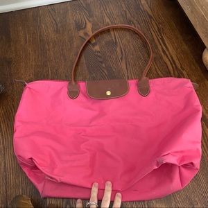 Pink longchamp tote